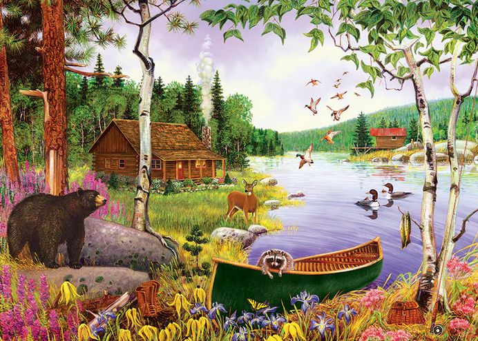 Cobble Hill Bear Lake 35 piece Tray Puzzle