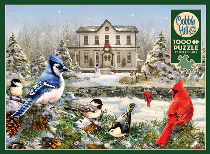 Cobble Hill Country Houses Birds 1000 piece