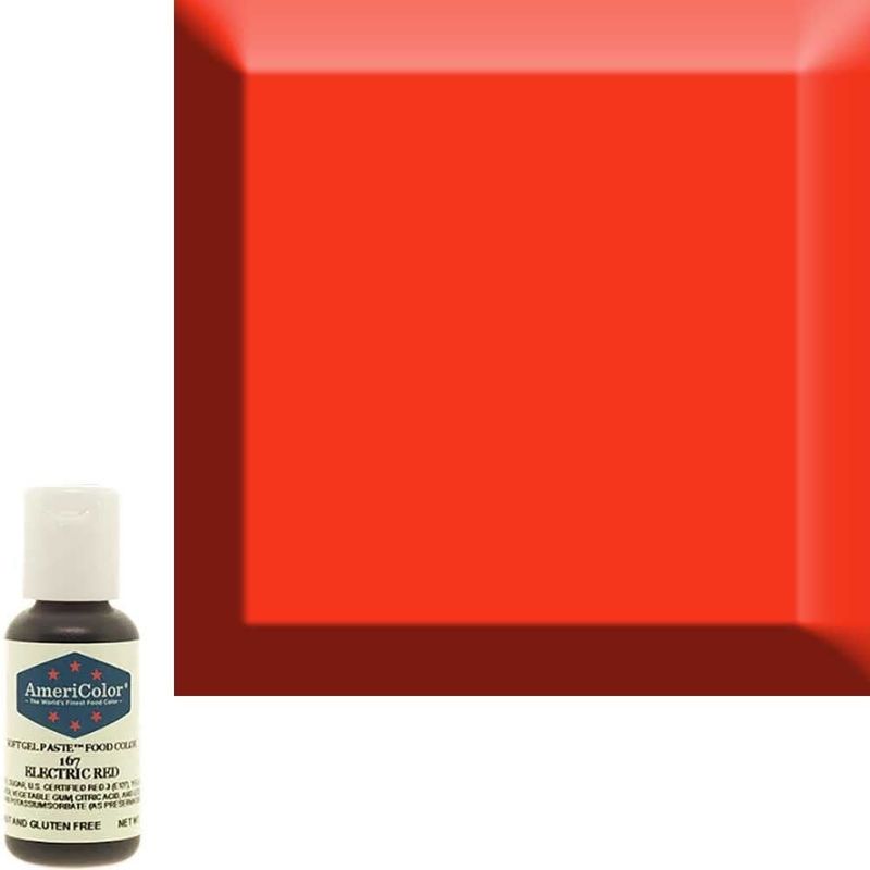 AmeriColor 0.75oz Soft Gel Paste Electric Red