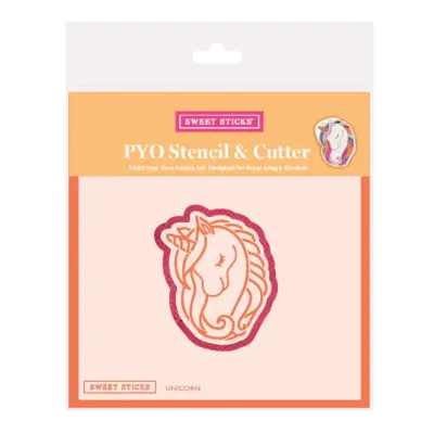 Sweet Sticks Stencil &amp; Cutter Unicorn