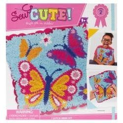 Colorbok Sew Cute! Latch Hook Pillow Butterflies