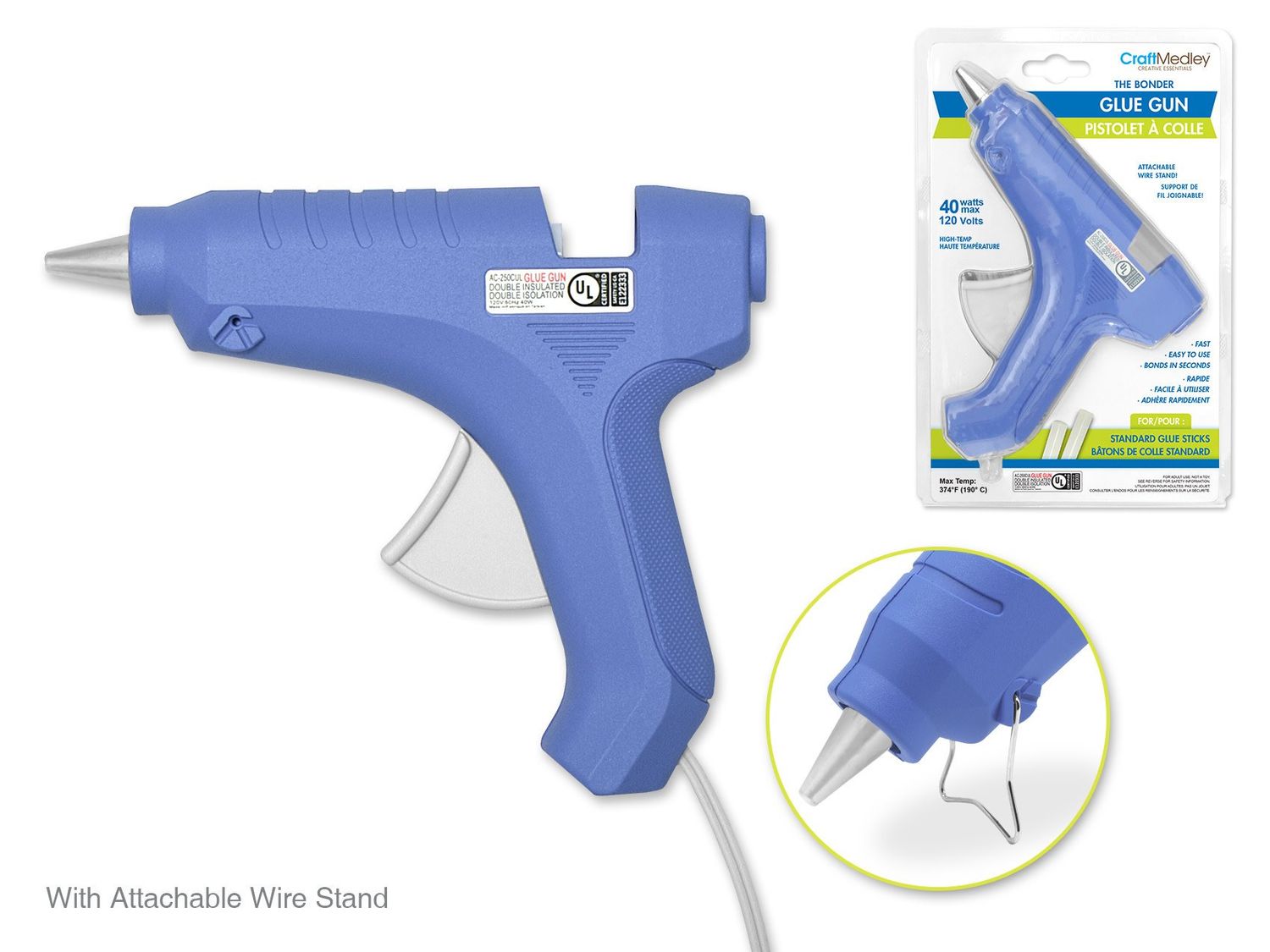 CraftMedley Glue Gun 40W The Bonder Hot Melt cULus Rated 120V