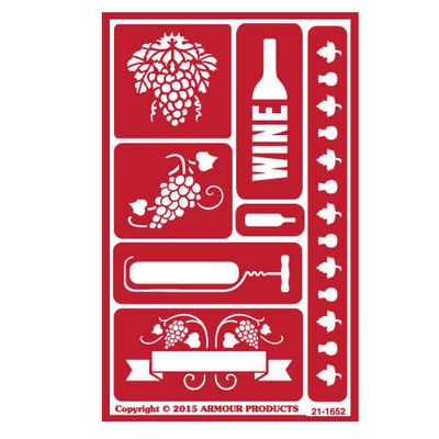 Armor Products Armour Etch Stencil Wine Time