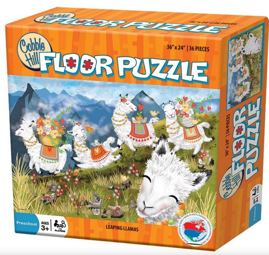 Cobble Hill Leaping Llamas Floor 36 piece