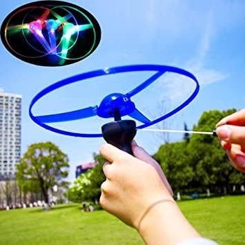 Spin Copter  UFO Pull String with LED Lights