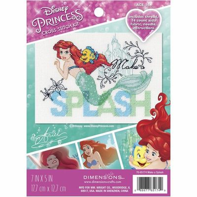 Dimensions 7x5in Disney Make A Splash Counted Cross Stitch Kit