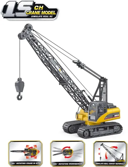 Huina 1/14 15CH RC Excavator Crane