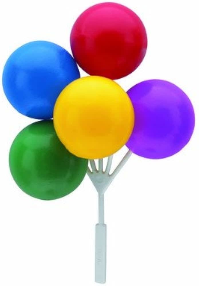 Bakemark Primary Balloon Picks Cake Topper