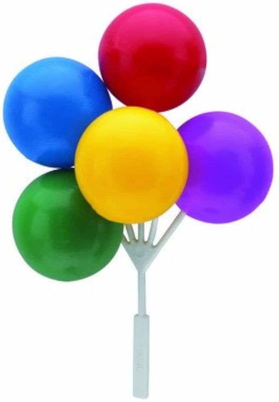 Bakemark Primary Balloon Picks Cake Topper