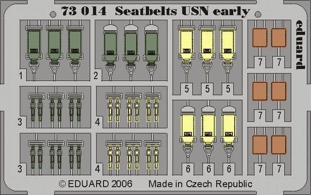 Eduardo 1/72 Aircraft USN Early Seatbelts (Painted)