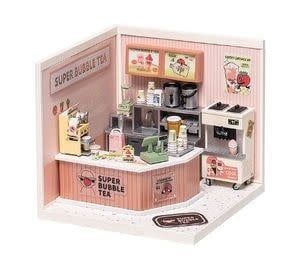 Robotime Super Creator Double Joy Bubble Tea DIY Miniature House Kit
