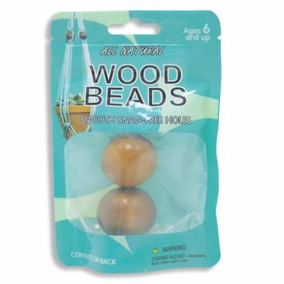 Pepperell 32mm Round Wood Bead Maple 2pc
