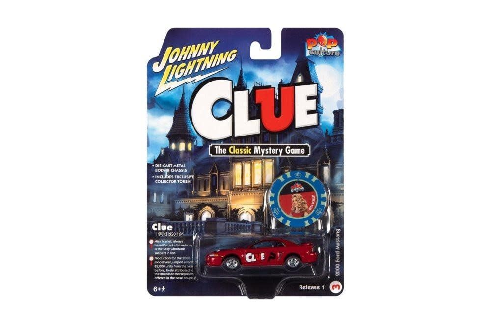 Johnny Lightning 1/64 Modern Clue 2000 Ford Mustang (Miss Scarlet)