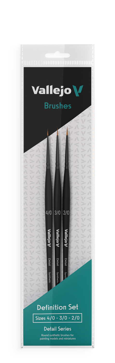 Vallejo DEFINITION SET SYNTHETIC #4/0, 3/0, 2/0