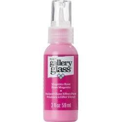 Plaid Gallery Glass Paint 2oz Magenta Rose