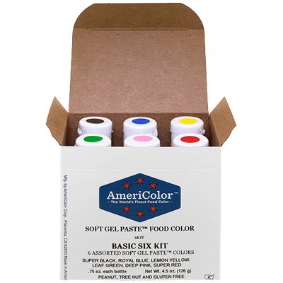 AmeriColor 0.75oz Soft Gel 6 Color Basic Kit