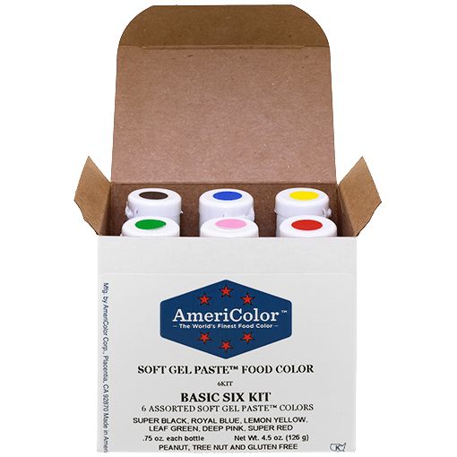 AmeriColor 0.75oz Soft Gel 6 Color Basic Kit
