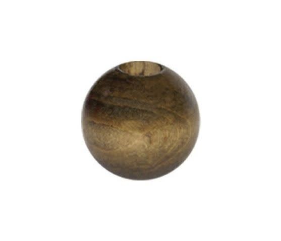 Pepperell 32mm Round Wood Beads Walnut 2pc