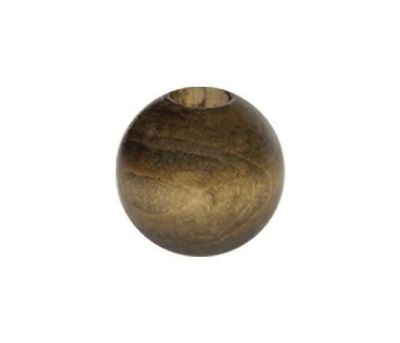 Pepperell 32mm Round Wood Beads Walnut 2pc