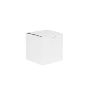 Retail Supplies 4x4x4in White Pop N Lock Cupcake Box