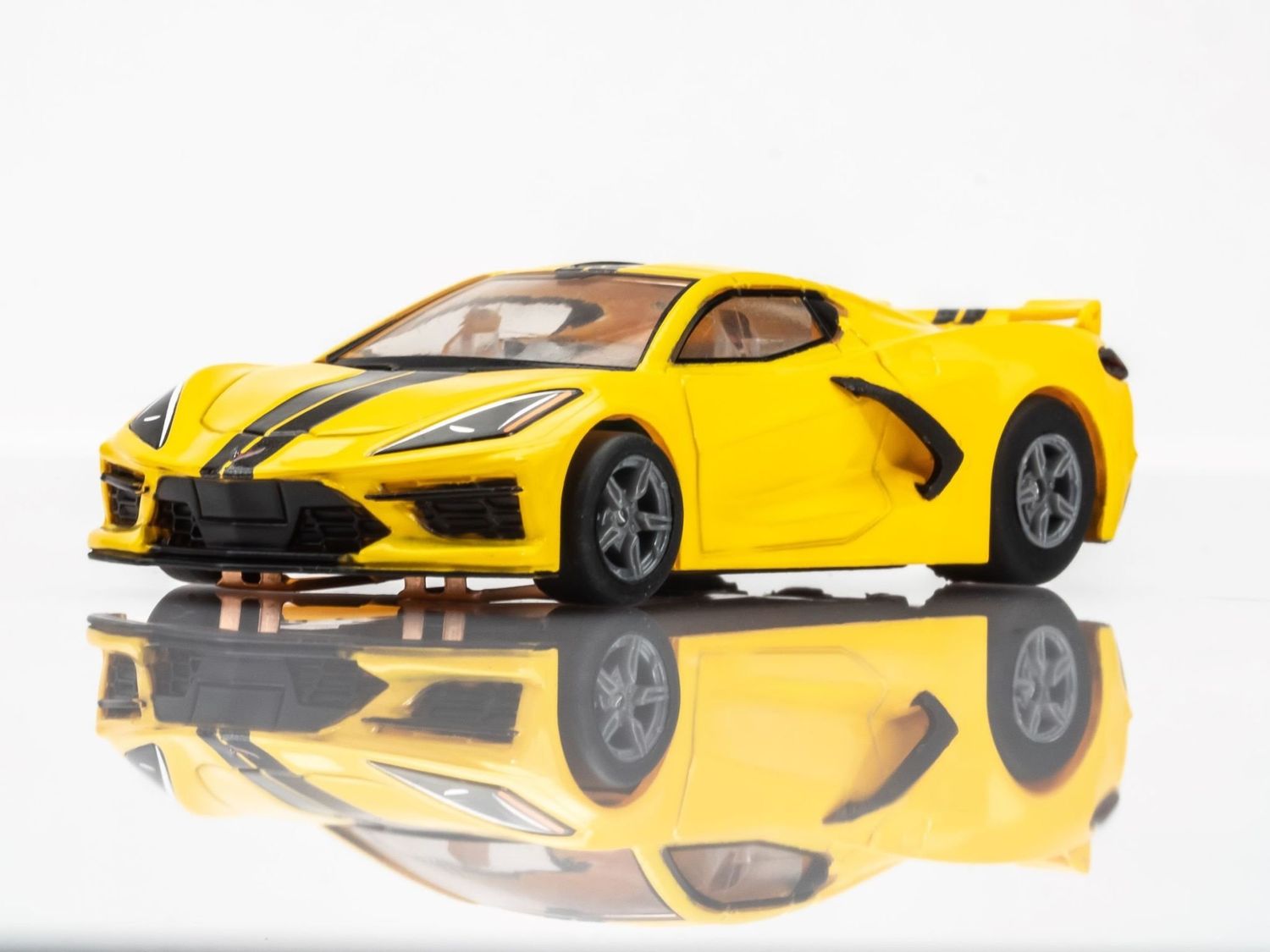 AFX Corvette C8, Accelerate Yellow, HO Scale Slot Car