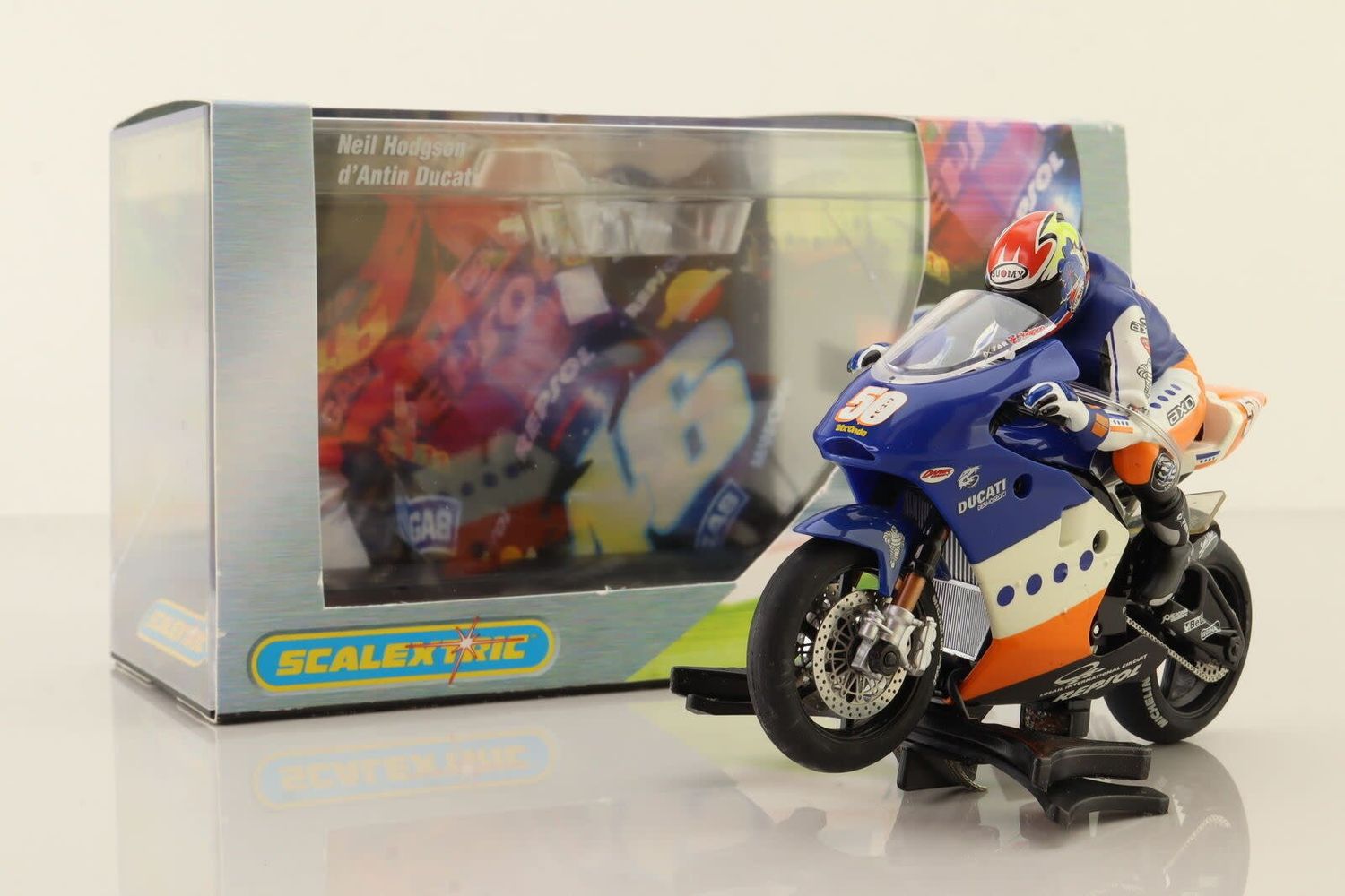 Scalextric Moto GP Neil Hodgson D&#39;antin Ducati Slot Motorcycle
