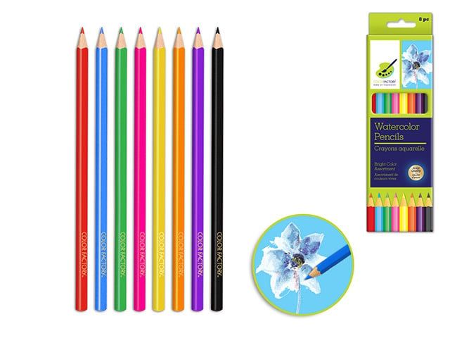 MultiCraft Color Factory Tool Watercolor Pencils 3.0mm 8 Piece Set