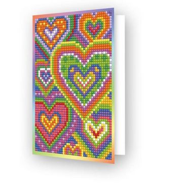 Diamond Dotz 5x7in Heart Mosaic Diamond Art Greeting Card Kit