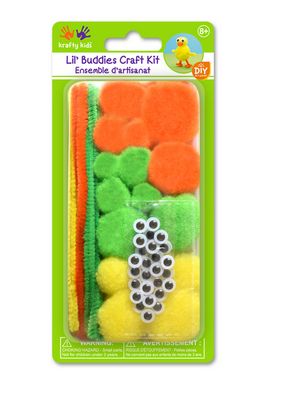 Krafty Kids DIY Craft Kit Chenille Stems/Poms/Googly Eyes D) Tropical