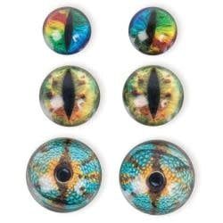 Solid Oak Steampunk Acrylic Dragon Eyes Brights 6pc/Pkg