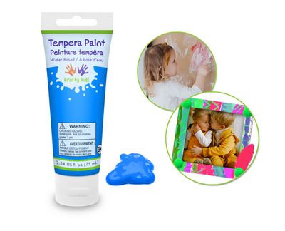 Krafty Kids Paint Tempera Tubes Neon Blue 75ml
