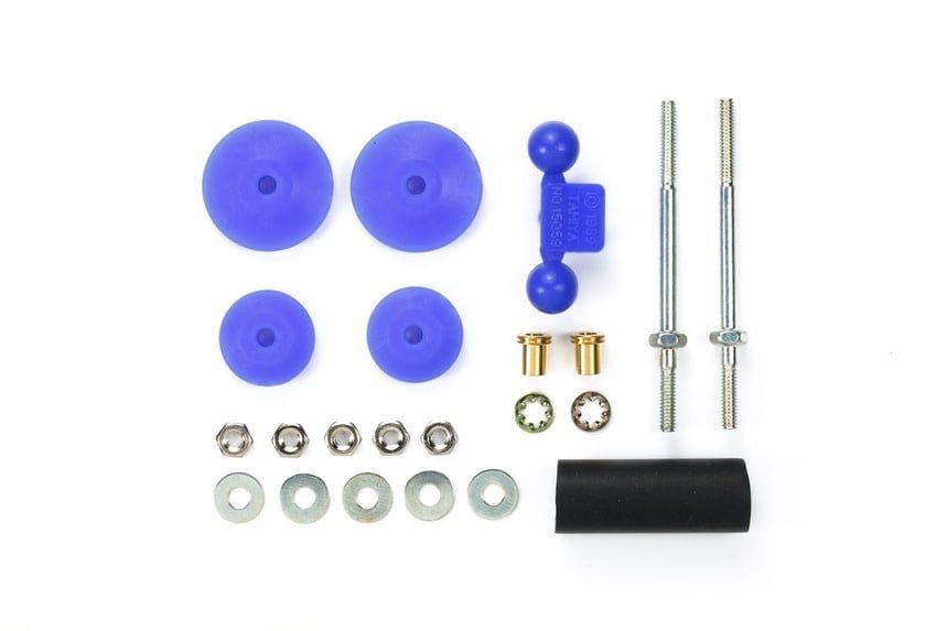 Tamiya JR Large Diameter Stabilzer Head Set, 11/15mm Blue