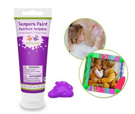 Krafty Kids Paint: 75ml Tempera Tubes Purple