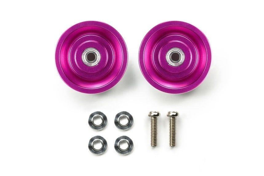 Tamiya JR HG ALUM BALL-RACE ROLLERS 19Mm Tapered Ringless/Purple