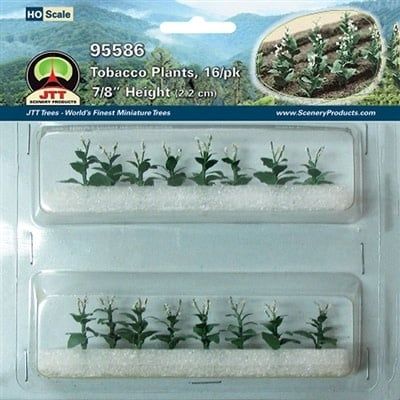 JTT Scenery HO-Scale Tobacco Plants 16pc