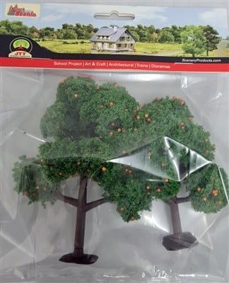 JTT Scenery Orange Trees 4&quot;-5&quot; (4 per pack)