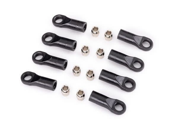 Traxxas Rod ends, long (8)/ hollow balls, steel (8) (for 1/18 scale TRX-4Mvehicle accessory suspension links)