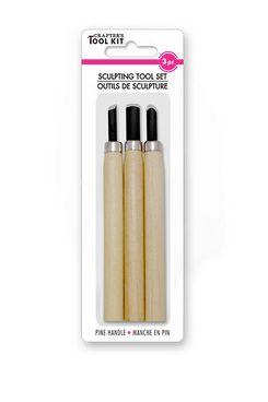 Crafters Tool Kit Carving Sculpting Modelling Tool Set 3pc