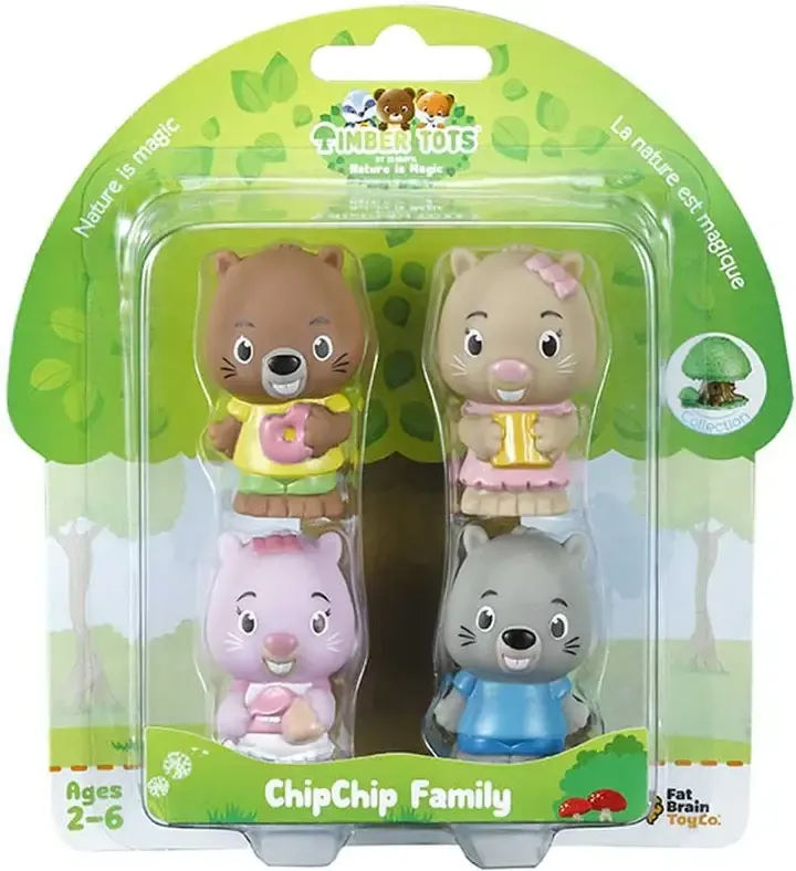 Fat Brain Toy  Timber Tots ChipChip Family Set of 4