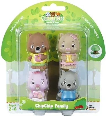 Fat Brain Toy Timber Tots ChipChip Family Set 4pc