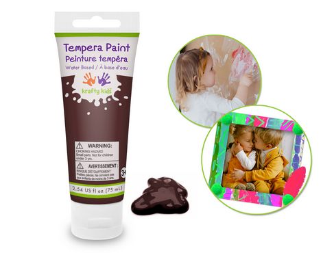 Krafty Kids Paint 75ml Tempera Tubes  Brown
