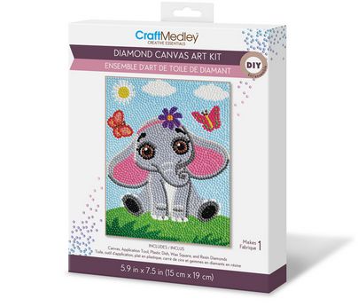 CraftMedley Diamond Painting Kit Baby Elephant