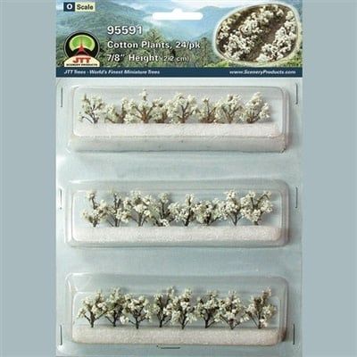JTT Scenery COTTON PLANTS, O-scale, 24/pk