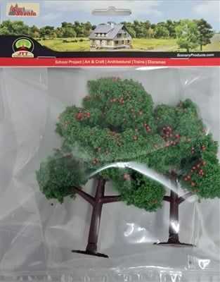 JTT Scenery Apple Trees 4&quot;-5&quot; (4 per pack)