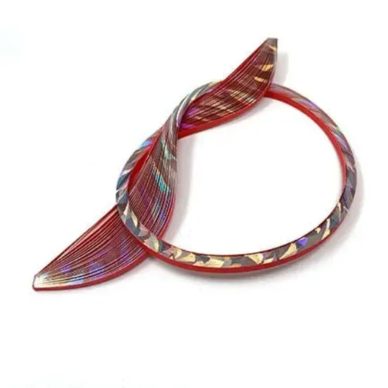 Quilled Creations Quilling Paper Holofoil Edge on Red 1/8in