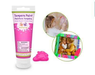 Krafty Kids Paint Tempera Tubes Neon Pink 75ml