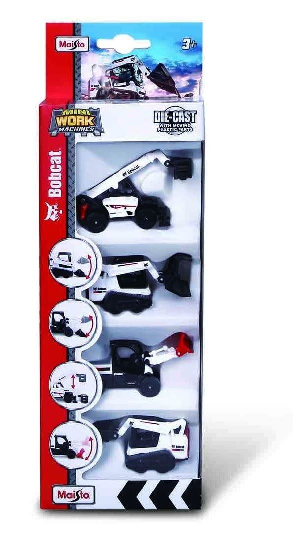Maisto Mini Work Machines Bobcat 4 Pack