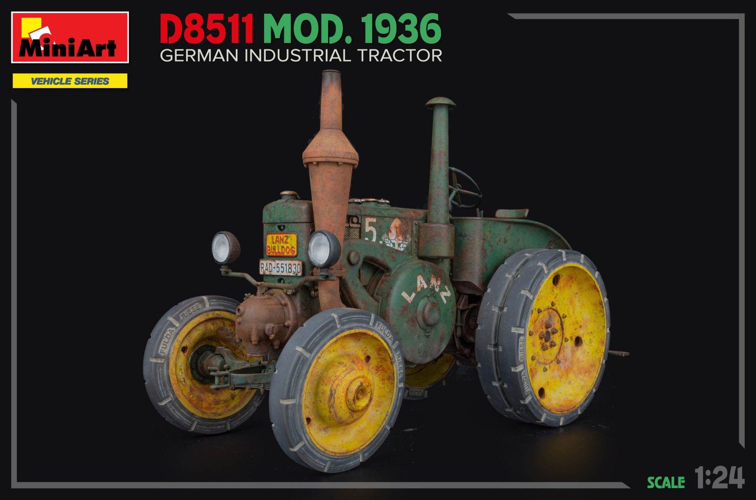 Miniart 1/24 German Industrial Tractor D8511 MOD. 1936