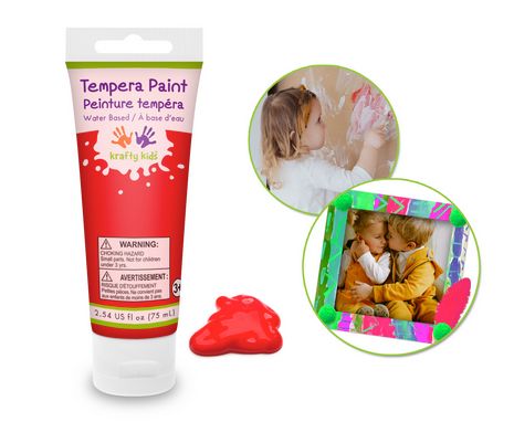 Krafty Kids Paint: 75ml Tempera Tubes Red