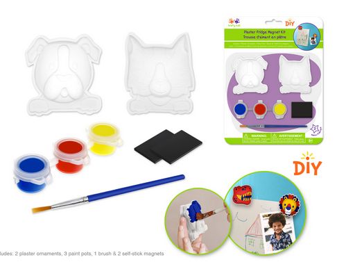 Krafty Kids Ornament Fridge Magnet Kit  3 Paint Dinos